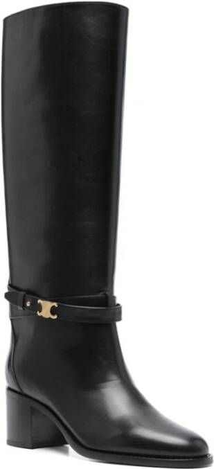 Celine Zwarte Hoge Laars Triomf Stijl Black Dames