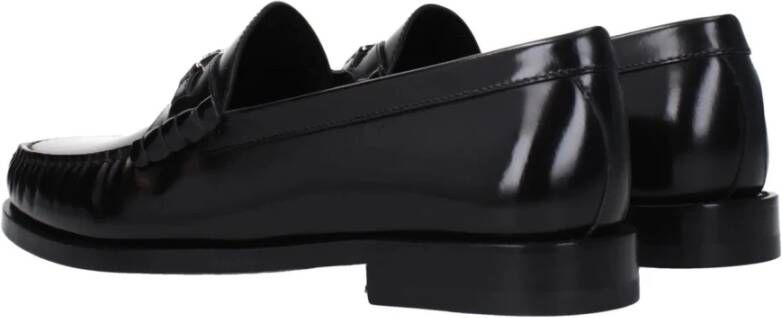 Celine Zwarte Leren Loafer Schoenen Ss22 Black Heren