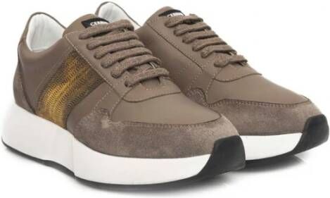 Cerruti 1881 Beige Leren Platform Sneakers met Logo Beige Dames