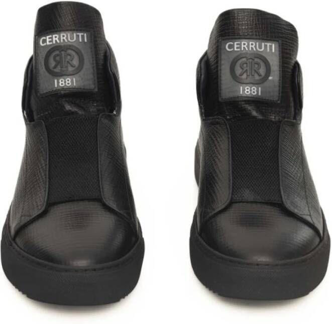 Cerruti 1881 Echt Lederen Hoge Sneaker Black Heren