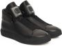 Cerruti 1881 Hoge Top Leren Sneakers met Rubberen Zool Black Heren - Thumbnail 3