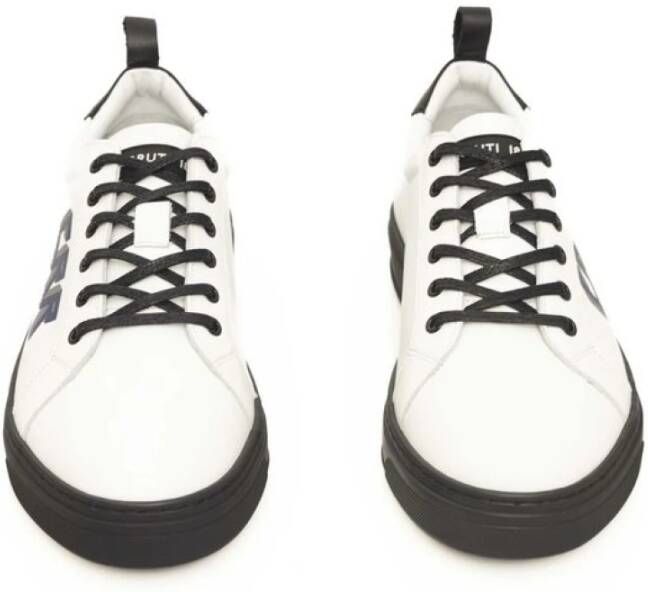 Cerruti 1881 Echt Leren Heren Sneaker Rubberen Zool White Heren