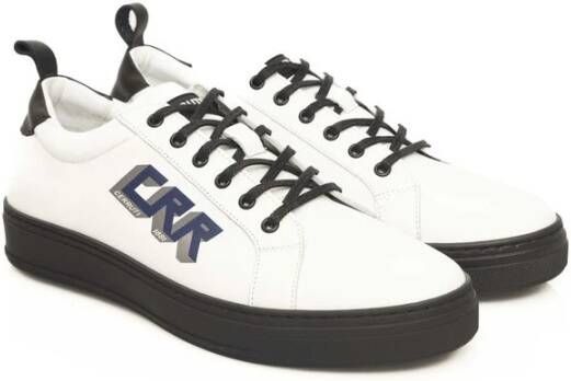 Cerruti 1881 Echt Leren Heren Sneaker Rubberen Zool White Heren