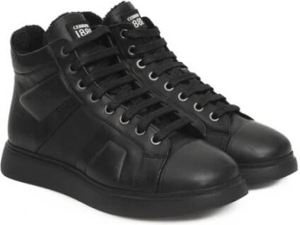 Cerruti 1881 Echt Leren Hoge Sneaker Black Dames