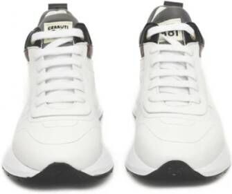 Cerruti 1881 Witte Leren Plateau Sneakers Logo White Dames