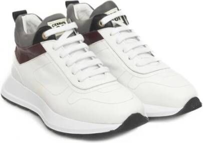 Cerruti 1881 Witte Leren Plateau Sneakers Logo White Dames