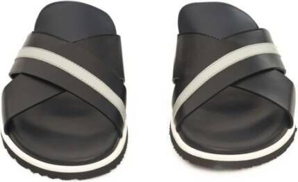 Cerruti 1881 Gevlochten Leren Dubbele Band Sandalen Black Heren