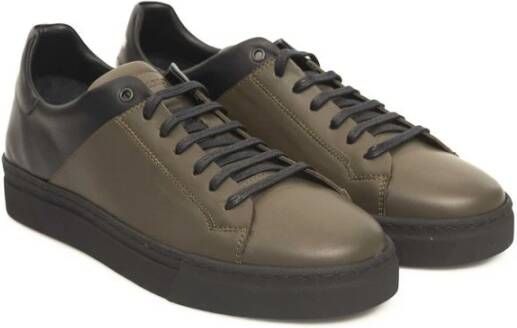 Cerruti 1881 Groene Leren Sneaker Heren Logo Green Heren