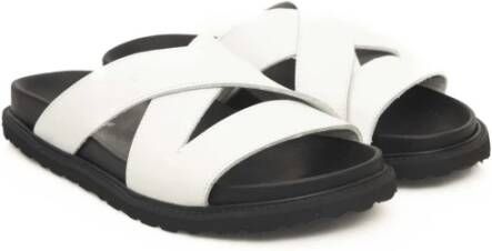 Cerruti 1881 Heren Leren Gevlochten Dubbele Band Sandalen White Heren