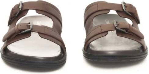 Cerruti 1881 Heren Leren Sandalen met Gesp Detail Brown Heren