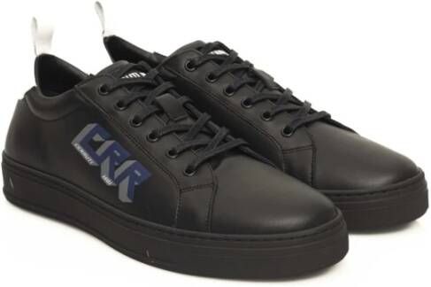 Cerruti 1881 Heren Leren Sneakers met Rubberen Zool Black Heren