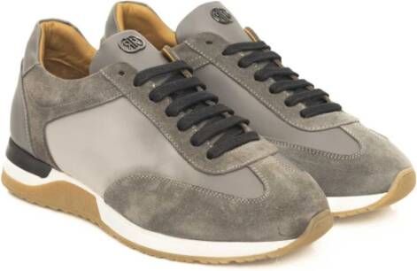 Cerruti 1881 Heren Leren Sneakers met Rubberen Zool Gray Heren