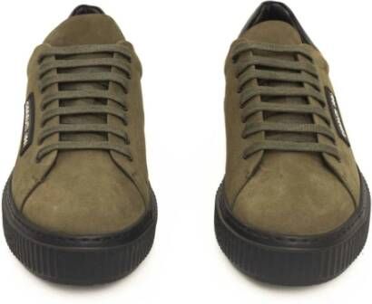 Cerruti 1881 Heren Leren Sneakers met Rubberen Zool Green Heren