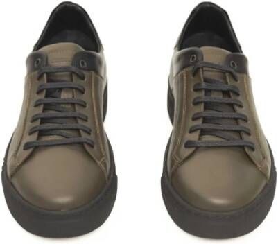 Cerruti 1881 Heren Leren Sneakers met Rubberen Zool Green Heren