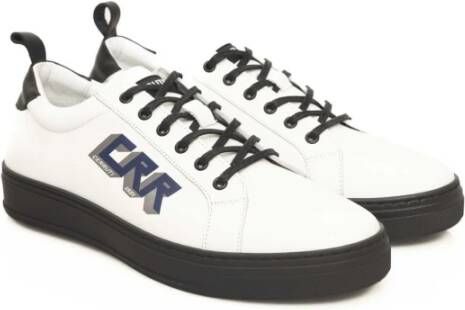 Cerruti 1881 Heren Leren Sneakers met Rubberen Zool White Heren