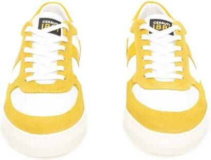 Cerruti 1881 Heren Leren Sneakers met Rubberen Zool Yellow Heren