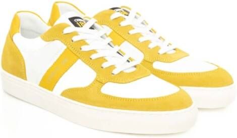 Cerruti 1881 Heren Leren Sneakers met Rubberen Zool Yellow Heren