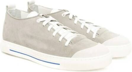 Cerruti 1881 Heren Leren Sneakers Rubberen Zool Gray Heren