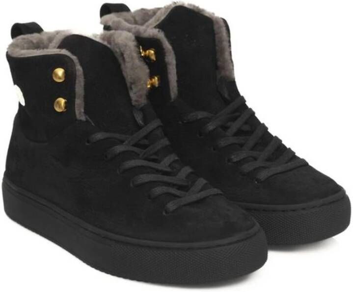 Cerruti 1881 Hoge Leren Sneakers met Zijlogo Black Dames