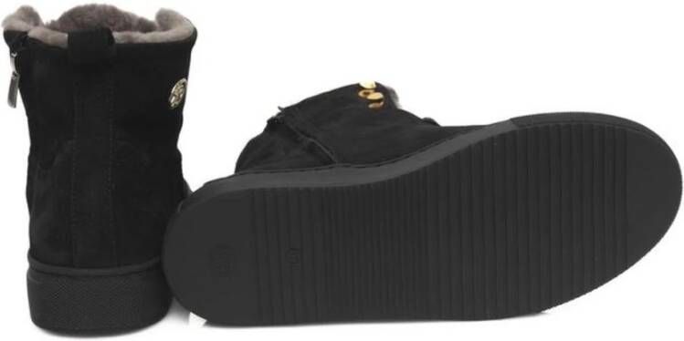 Cerruti 1881 Hoge Leren Sneakers met Zijlogo Black Dames