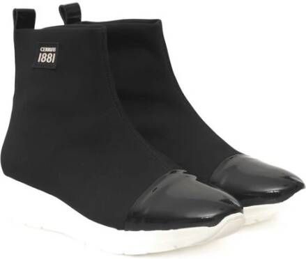 Cerruti 1881 Hoge Sneaker Zwart Rubberen Zool Black Dames