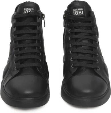 Cerruti 1881 Hoge Top Leren Sneakers Black Dames