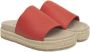 Cerruti 1881 Platform Sandalen van Echt Leer Red Dames - Thumbnail 15