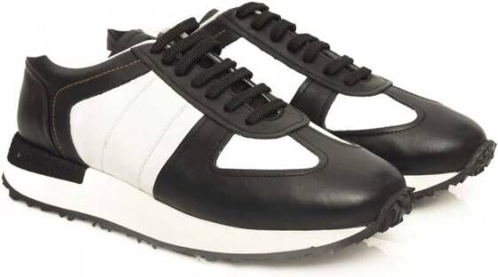 Cerruti 1881 Zwart & Wit Leren Sneakers Black Heren