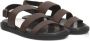 Cerruti 1881 Leren Brede Band Gesp Sandalen Brown Heren - Thumbnail 3