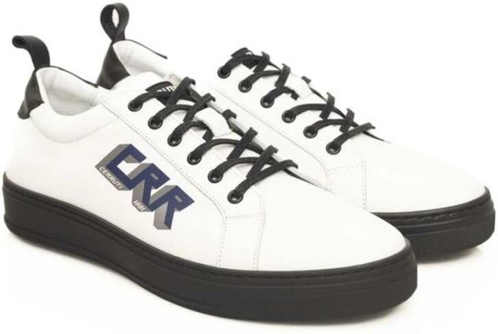 Cerruti 1881 Leren Sneaker met Zijlogo White Heren