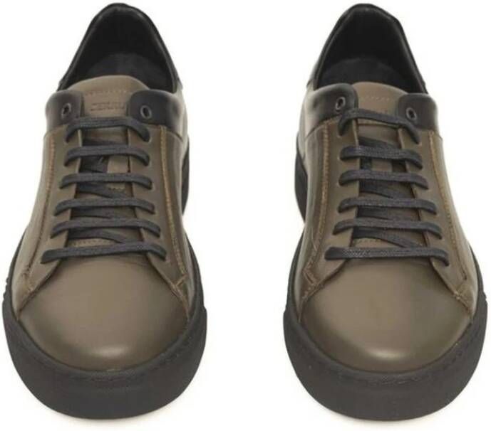 Cerruti 1881 Leren sneakers met logo voor heren Green Heren