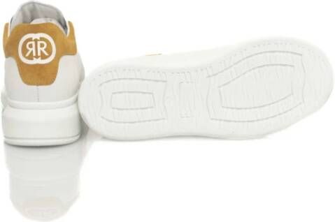 Cerruti 1881 Platform Leren Sneakers Logo Zijkant White Dames