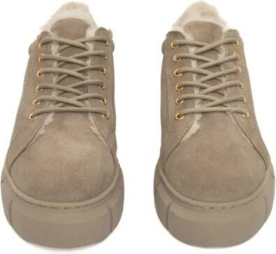 Cerruti 1881 Platform Sneakers van Echt Leer Beige Dames