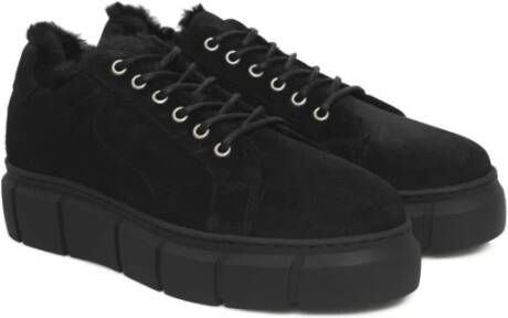 Cerruti 1881 Platform Sneakers van Echt Leer Black Dames