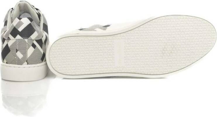 Cerruti 1881 Uniek Patroon Witte Sneakers Logo Detail White Dames