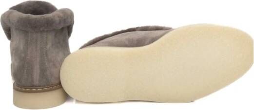 Cerruti 1881 Winter Leren Laarzen Rubberen Zool Beige Dames