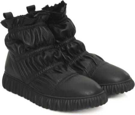 Cerruti 1881 Winter Leren Laarzen Rubberen Zool Black Dames