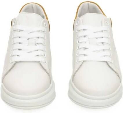 Cerruti 1881 Witte Leren Plateau Sneakers met Logo White Dames