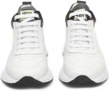 Cerruti 1881 Witte Leren Platform Sneakers Logo Detail White Dames