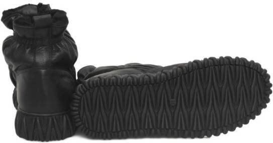 Cerruti 1881 Zwarte Leren Winterlaarzen Rubberen Zool Black Dames