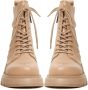 Cesare Gaspari Beige Leren Platform Enkellaarzen Beige Dames - Thumbnail 4