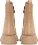 Cesare Gaspari Beige Leren Platform Enkellaarzen Beige Dames - Thumbnail 5