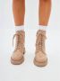 Cesare Gaspari Beige Leren Platform Enkellaarzen Beige Dames - Thumbnail 10