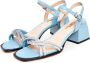 Cesare Gaspari Blauwe Blokhak Sandalen Blue Dames - Thumbnail 3