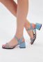 Cesare Gaspari Blauwe Blokhak Sandalen Blue Dames - Thumbnail 4