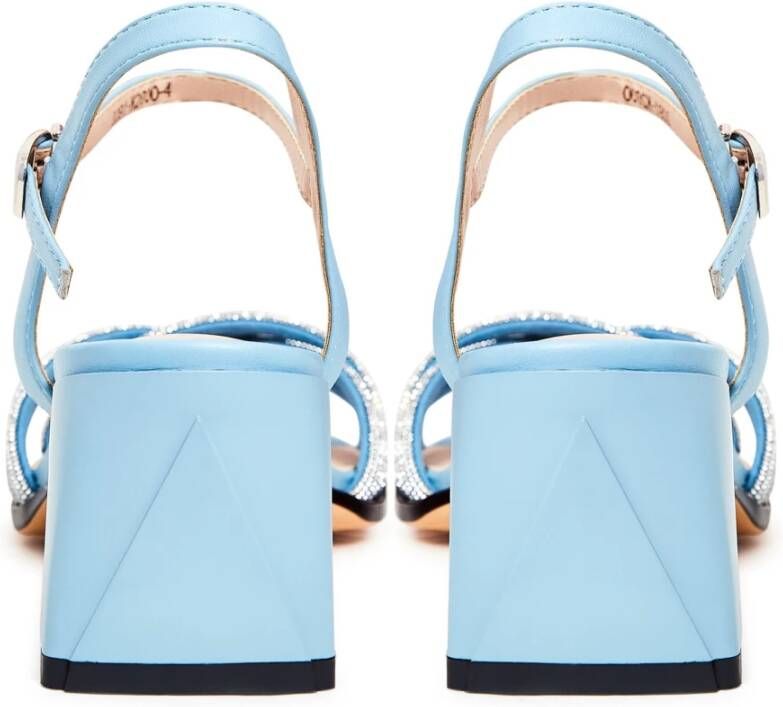 Cesare Gaspari Blauwe Blokhak Sandalen Blue Dames