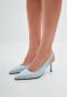 Cesare Gaspari Blauwe Jewel Suede High Heeled Pumps Blue Dames - Thumbnail 4