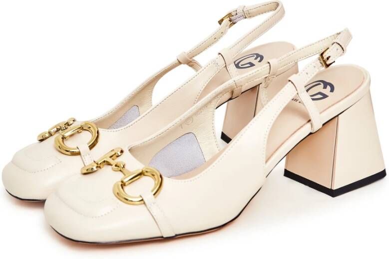 Cesare Gaspari Block Heel Pumps Anais Beige Dames