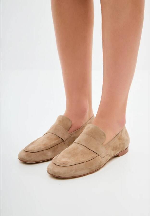 Cesare Gaspari Block Heeled Loafers Beige Dames