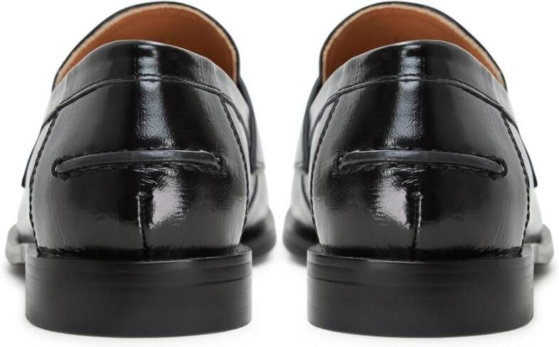 Cesare Gaspari Block Heeled Loafers Patent Black Dames